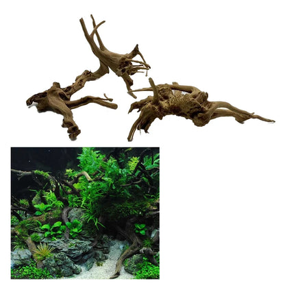 Aquarium Tree Trunk Wood Decor – Natural Driftwood Ornament for Fish Tanks