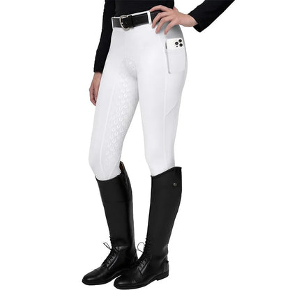 Summer Horse Rinding Pants with Pockets Silicone Anti-slip Slim Equestrian Breeches Breathable Horse Riding Clothes for Women