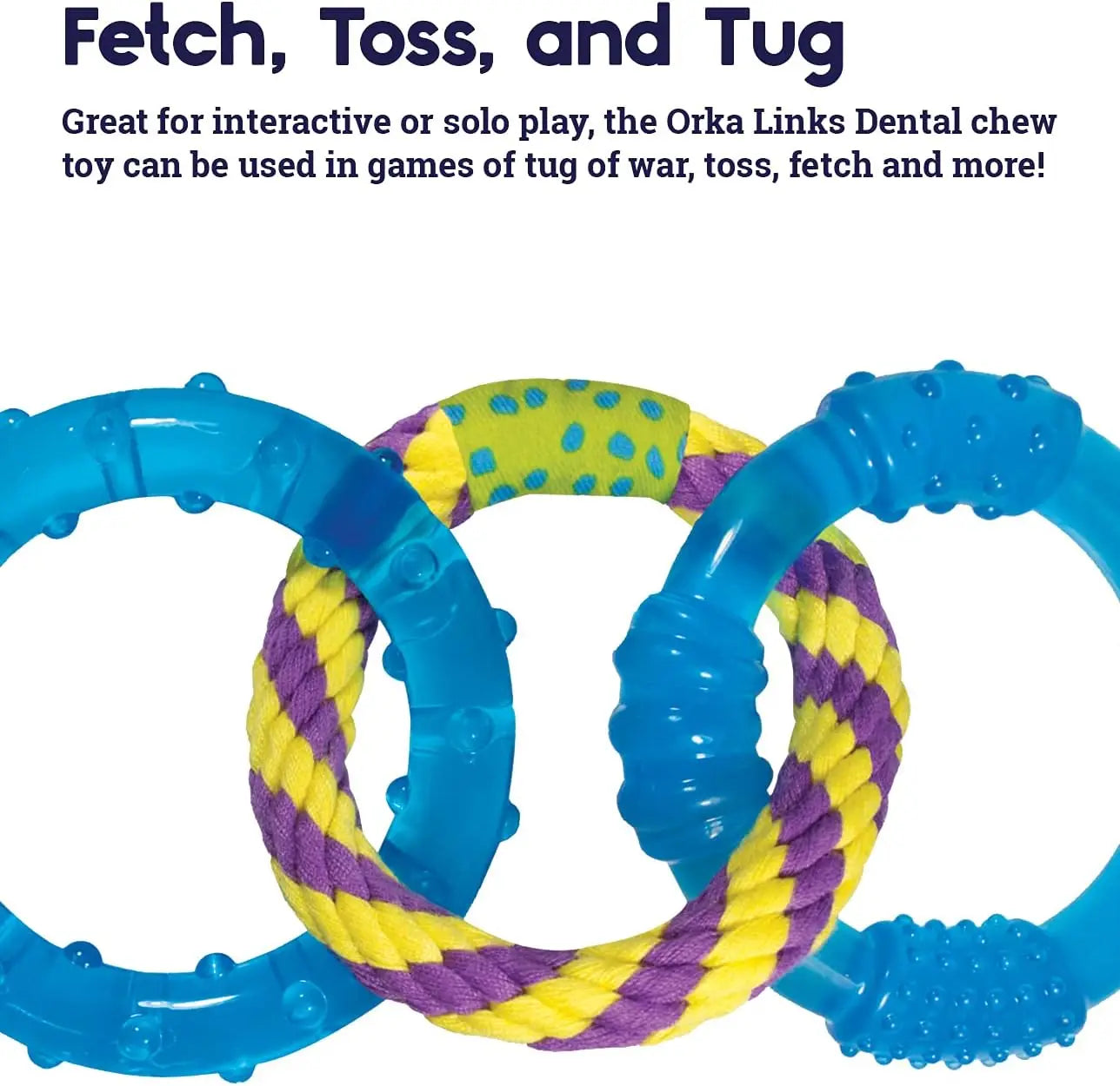 Dental Links Dog Toy by Pet stages – Interactive Rope Chew Toy for Puppies & Adult Dogs