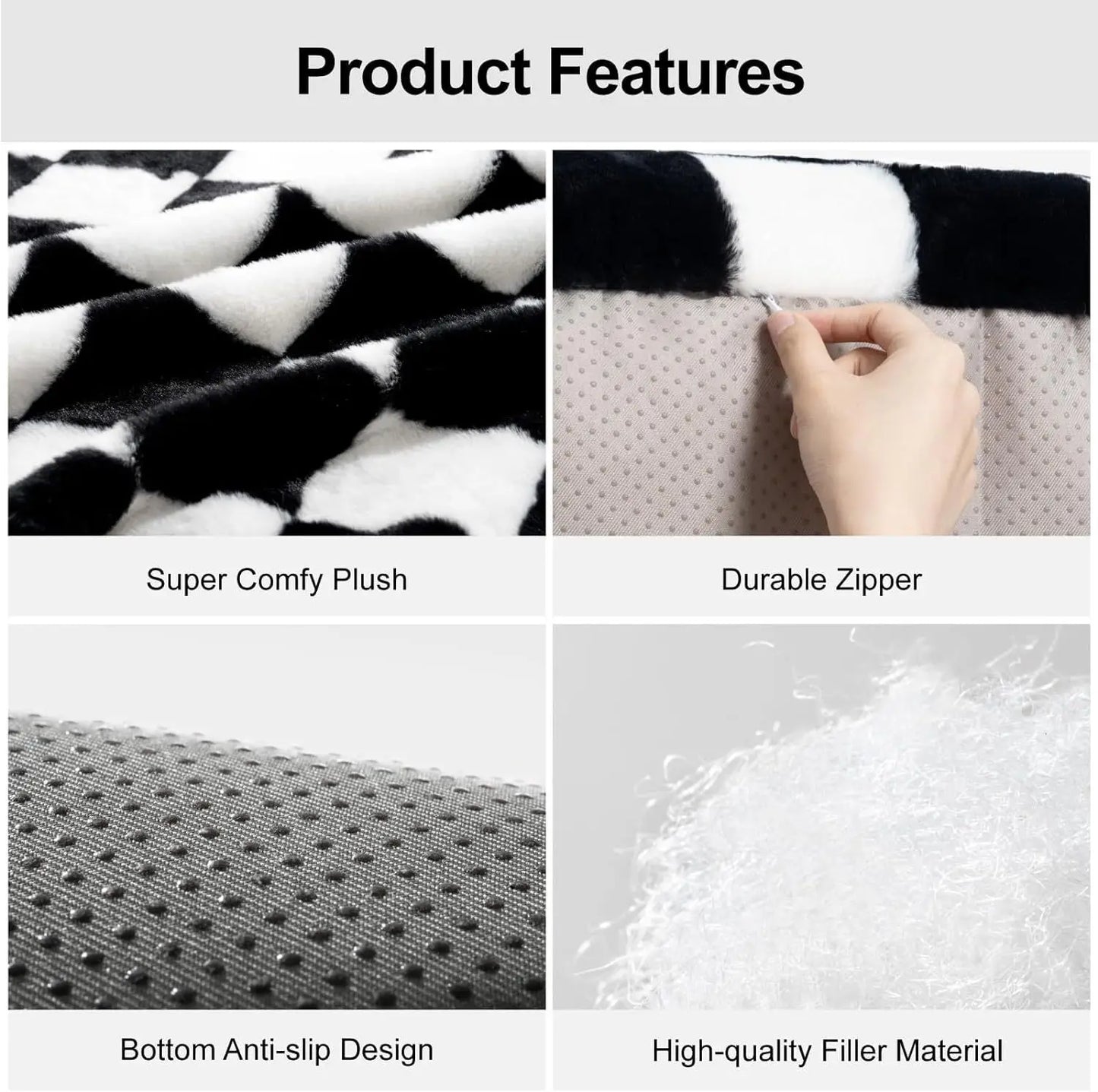 Soft Pet Sofa Bed – Comfortable Cat & Dog Sleeping Bed with Lattice Design