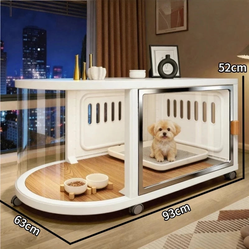Indoor Special Small Dog Cage Kennel Wheel Luxury Puppy Villa Portable Catnap Dogs Cage Rooms Sleeping Houses Pet Supplies