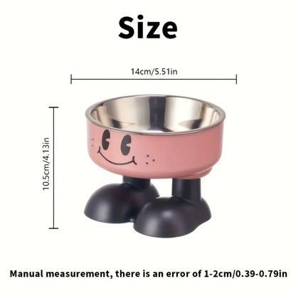 Adjustable Elevated Pet Bowl – Stainless Steel Food & Water Feeder for All Sizes