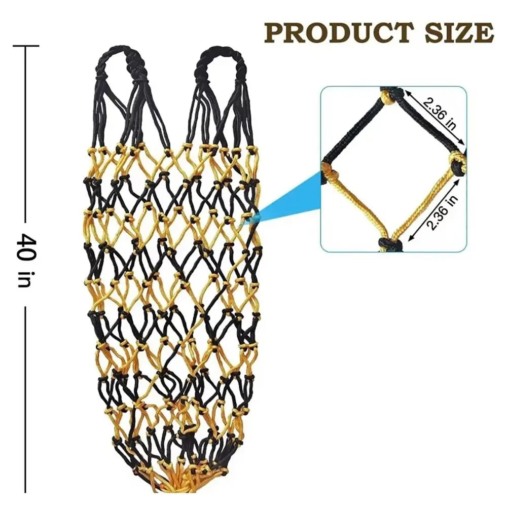 2PCS Horse Hay Bags – Large Capacity Slow Feed Hanging Nets for Livestock