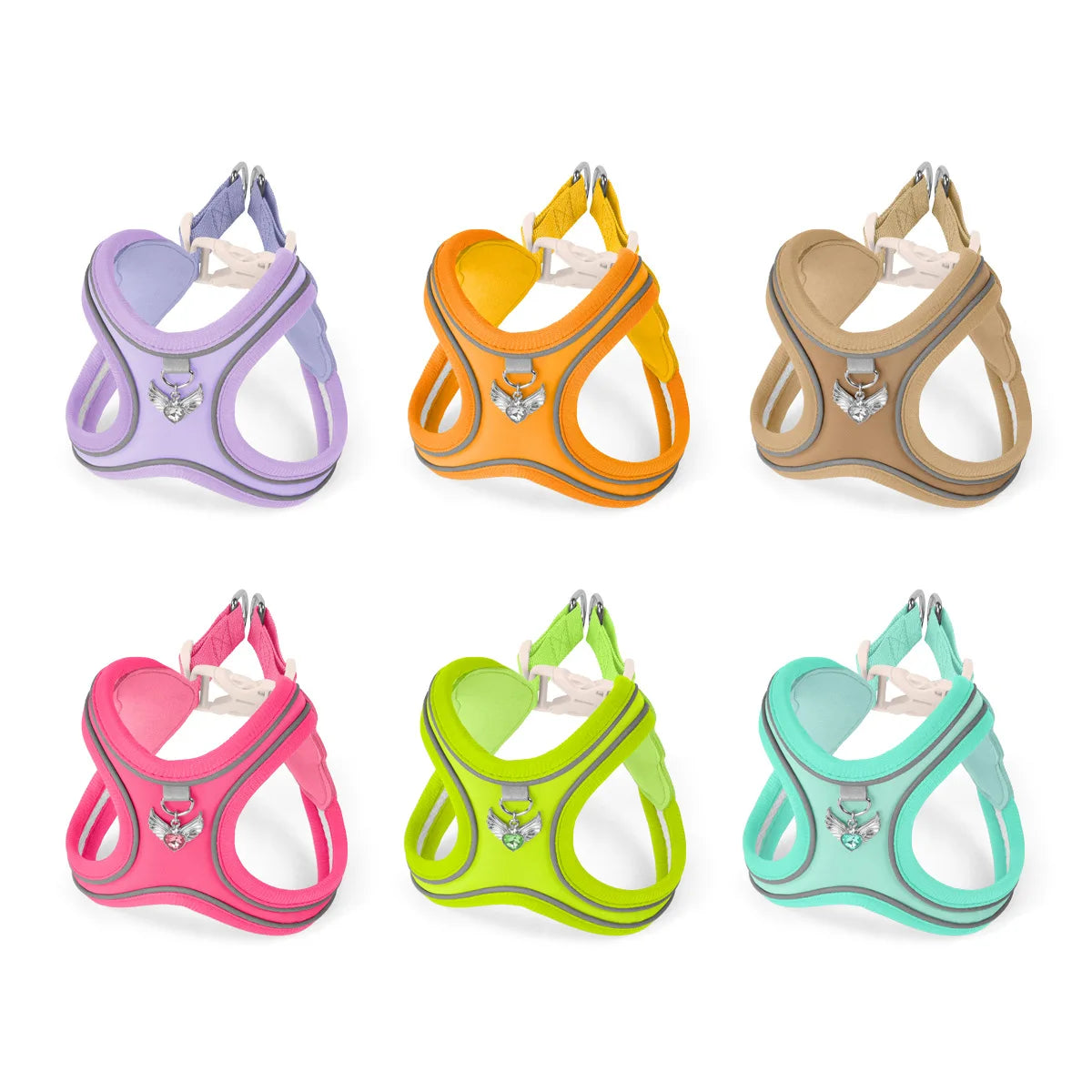 Reflective Adjustable Cat & Dog Harness – Lightweight Outdoor Walking Vest with Leash