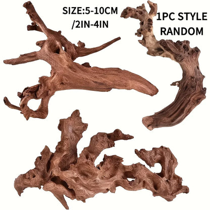 1PC Wooden Aquarium Landscape Decoration Natural Aquarium Sinkable Driftwood For Fish Tank Reptile Climbing Branches Random Style