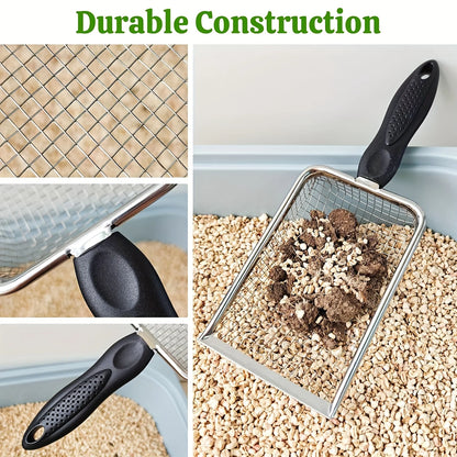 Poultry Coop Litter Scoop – Durable Stainless Steel Mesh Shovel for Easy Cleaning