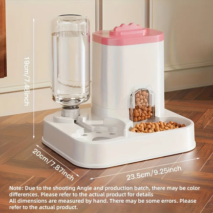Spill-Proof Pet Feeder – Automatic Gravity Food & Water Station for Cats and Dogs