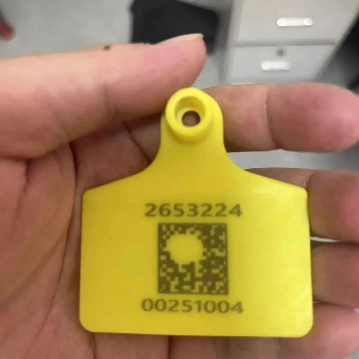 100 Pcs Custom Cattle Ear Tag Laser Printing Farm Name Telephone Number LOGO Pig Cattle Rabbit Farm Animal Ear Tag DIY Custom