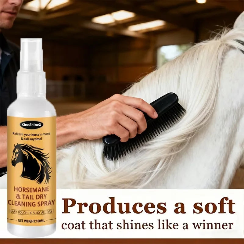 Horse Mane & Tail Detangler Spray – Leave-In Smoothing Conditioner for Horses