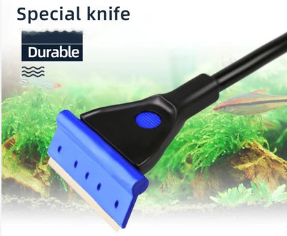 5-in-1 Aquarium Cleaning Accessories – Fish Tank Scraper & Glass Cleaning Brush