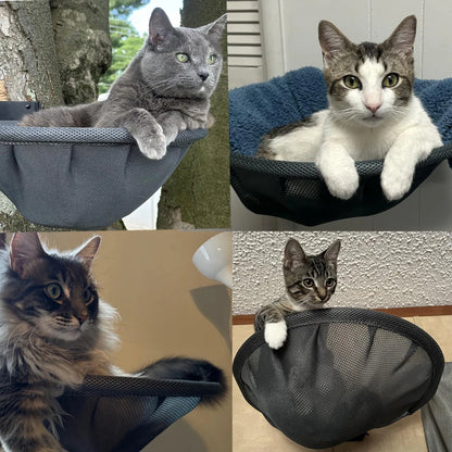 Cat Hammock Wall Mounted Foldable and Stable Breathable Cat Bed for Sleeping, Playing, Climbing and Resting