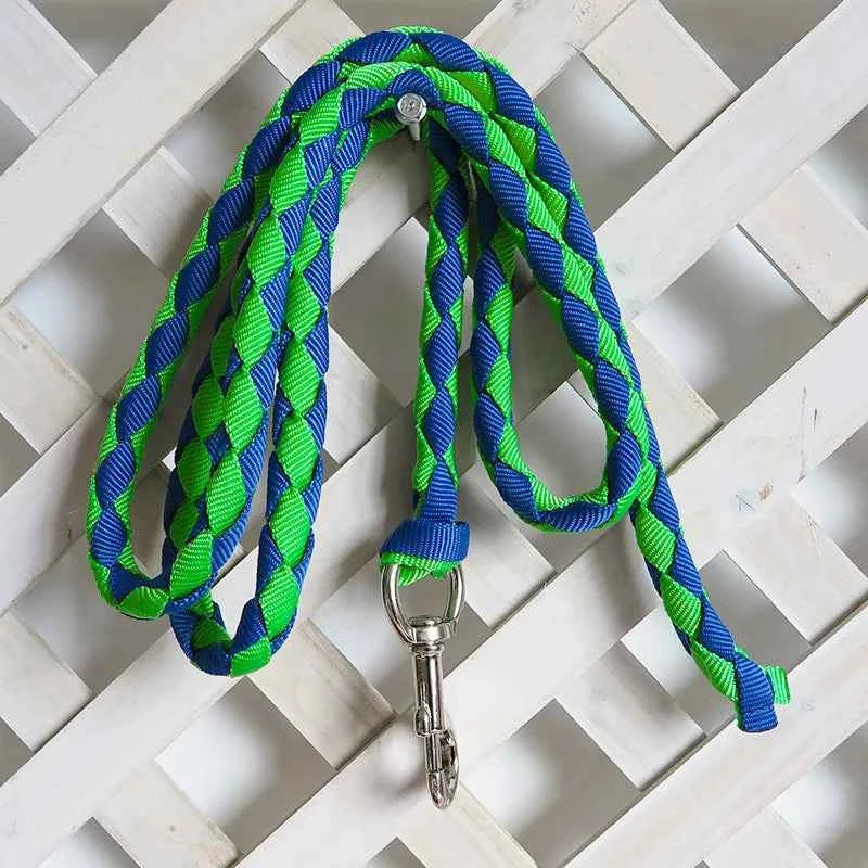 2m/2.5m/3m Braided Horse Rope Horse Leading Rope Braid Horse Halter With Brass Snap Equestrian Horse Riding Equipments