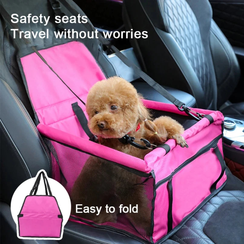 Portable Pet Car Seat Hammock – Foldable Carrier Bag for Cats & Dogs