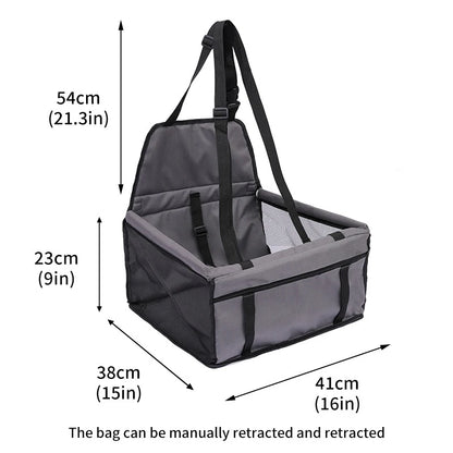 Portable Pet Car Seat Hammock – Foldable Carrier Bag for Cats & Dogs