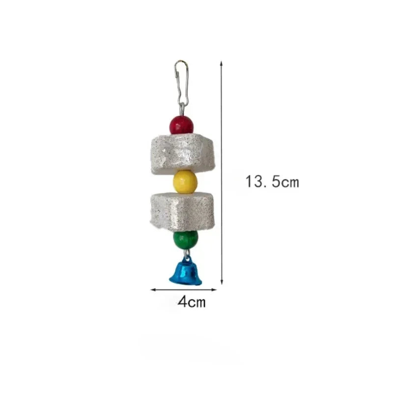 Bird Cage Molar Toy – Flower Grinding Stone for Parakeets & Small Pets