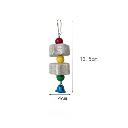 Bird Cage Molar Toy – Flower Grinding Stone for Parakeets & Small Pets