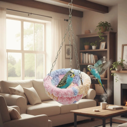 Bird Bed Hideout Warm Bird Hanging Hammock Thicken Bite Resistant Parrot Cotton Nest Comfortable Soft Bird Cage Swing Bird Cage