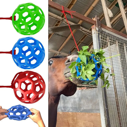 Hanging Horse Treat Ball – Hay Feeder Toy for Horses, Ponies & Livestock
