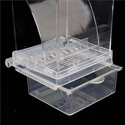 Acrylic Bird Food Container – No-Mess Feeder for Parrots & Small Birds