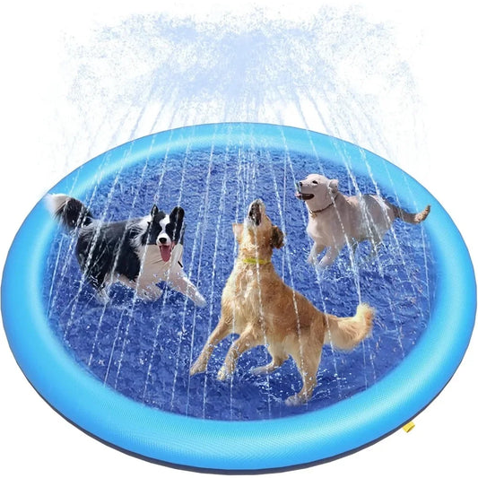 Large Dog Water Play Mat – Thickened Cooling Splash Pool for Outdoor Fun