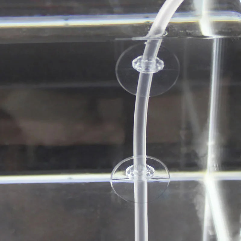 10pcs Transparent Aquarium Suction Cup Holder Fish Tank Sucker for 4/6mm Air Line Pipe Tube Fixed Wire Holder Oxygen Pump Clamp