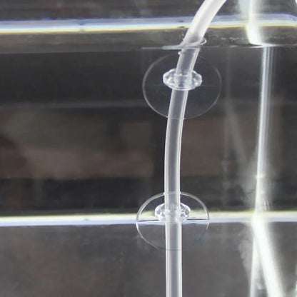 10pcs Transparent Aquarium Suction Cup Holder Fish Tank Sucker for 4/6mm Air Line Pipe Tube Fixed Wire Holder Oxygen Pump Clamp