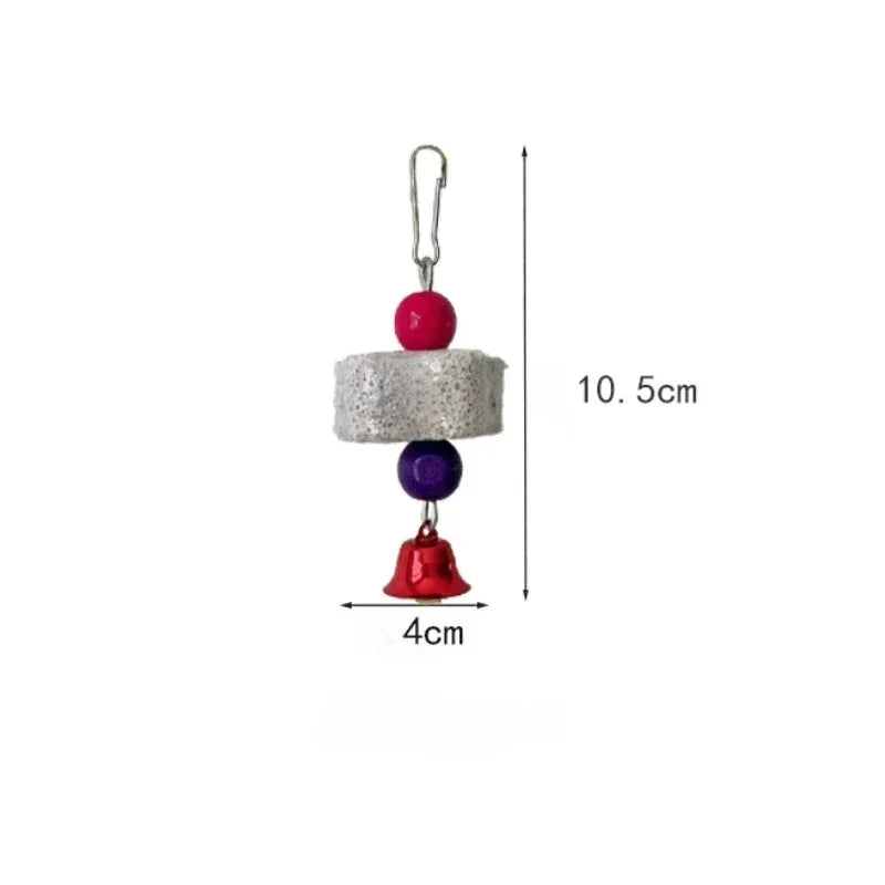 Bird Cage Molar Toy – Flower Grinding Stone for Parakeets & Small Pets