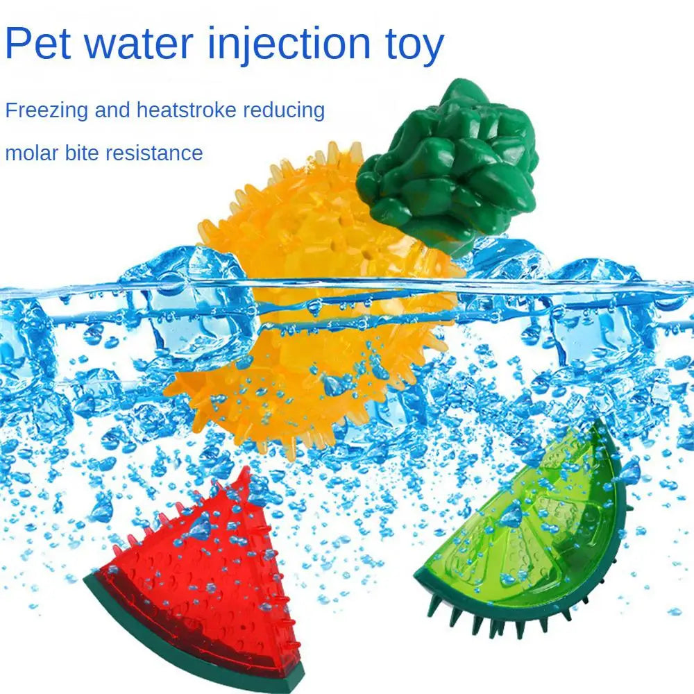 Frozen Pet Chew Toy – Durable Watermelon, Pineapple & Lemon Cooling Toy
