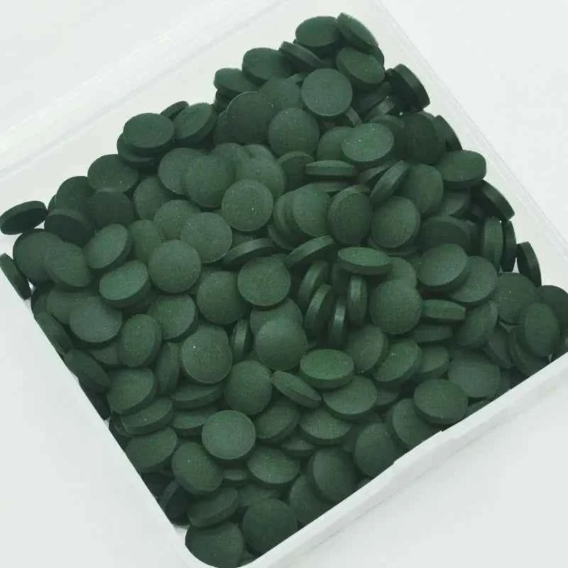 100pcs High Purity Spirulina Tablets Spiral Seaweed Enrichment Favorite Pets Food Fish Crystal Red Shrimp Fish Food Aquarium