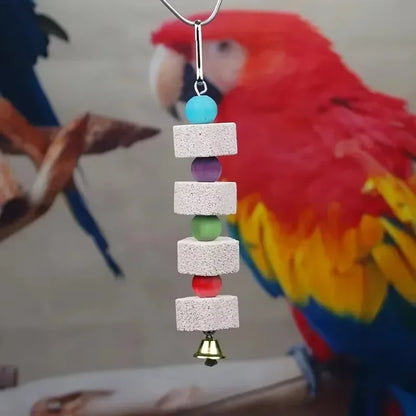 Bird Cage Molar Toy – Flower Grinding Stone for Parakeets & Small Pets