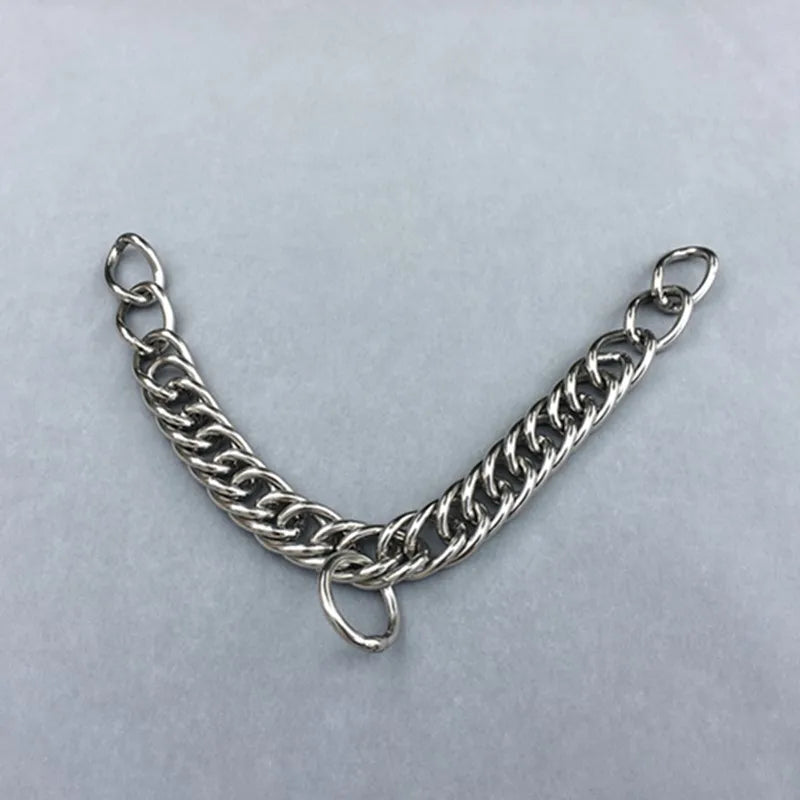 2pcs Stainless Steel Chain Double Link Curb Chain For  Horse Bits Pet 23cm