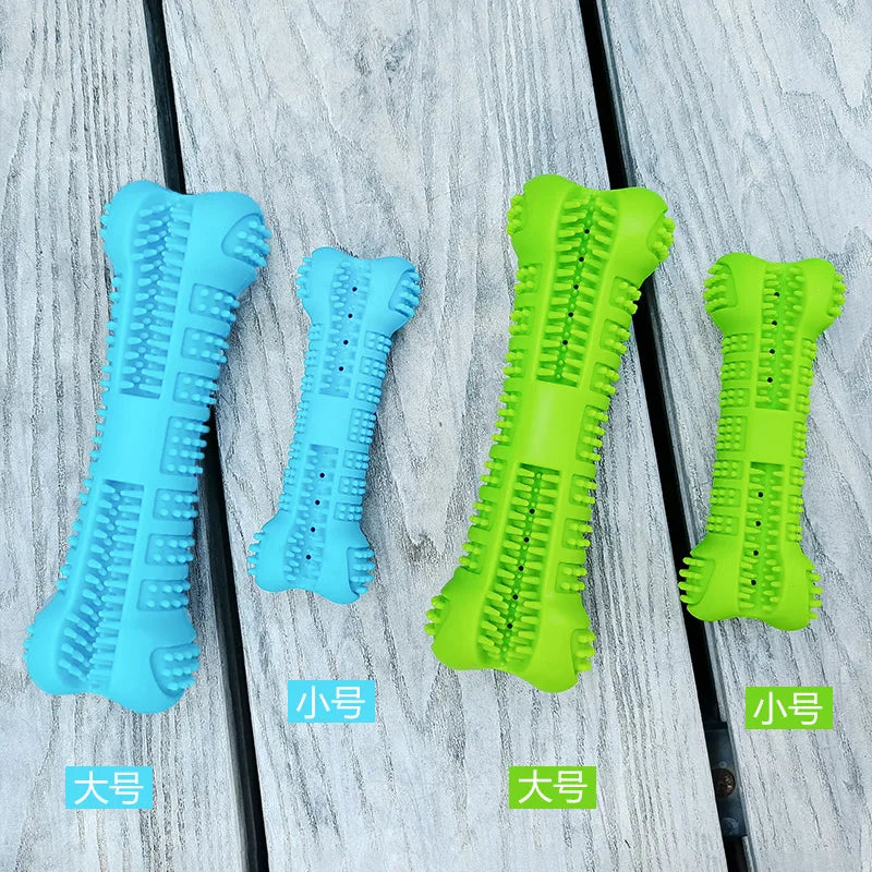 Rubber Dog Toothbrush Toy – Interactive Treat Ball for Chewing & Dental Care
