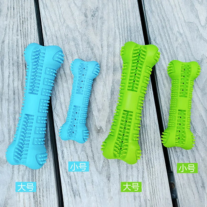 Rubber Dog Toothbrush Toy – Interactive Treat Ball for Chewing & Dental Care