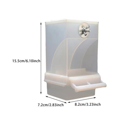 Acrylic Bird Food Container – No-Mess Feeder for Parrots & Small Birds