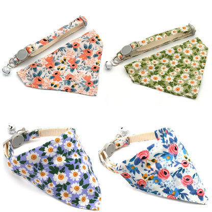 Daisy Breakaway Pet Collar – Soft Bandana Scarf for Cats, Kittens & Small Dogs