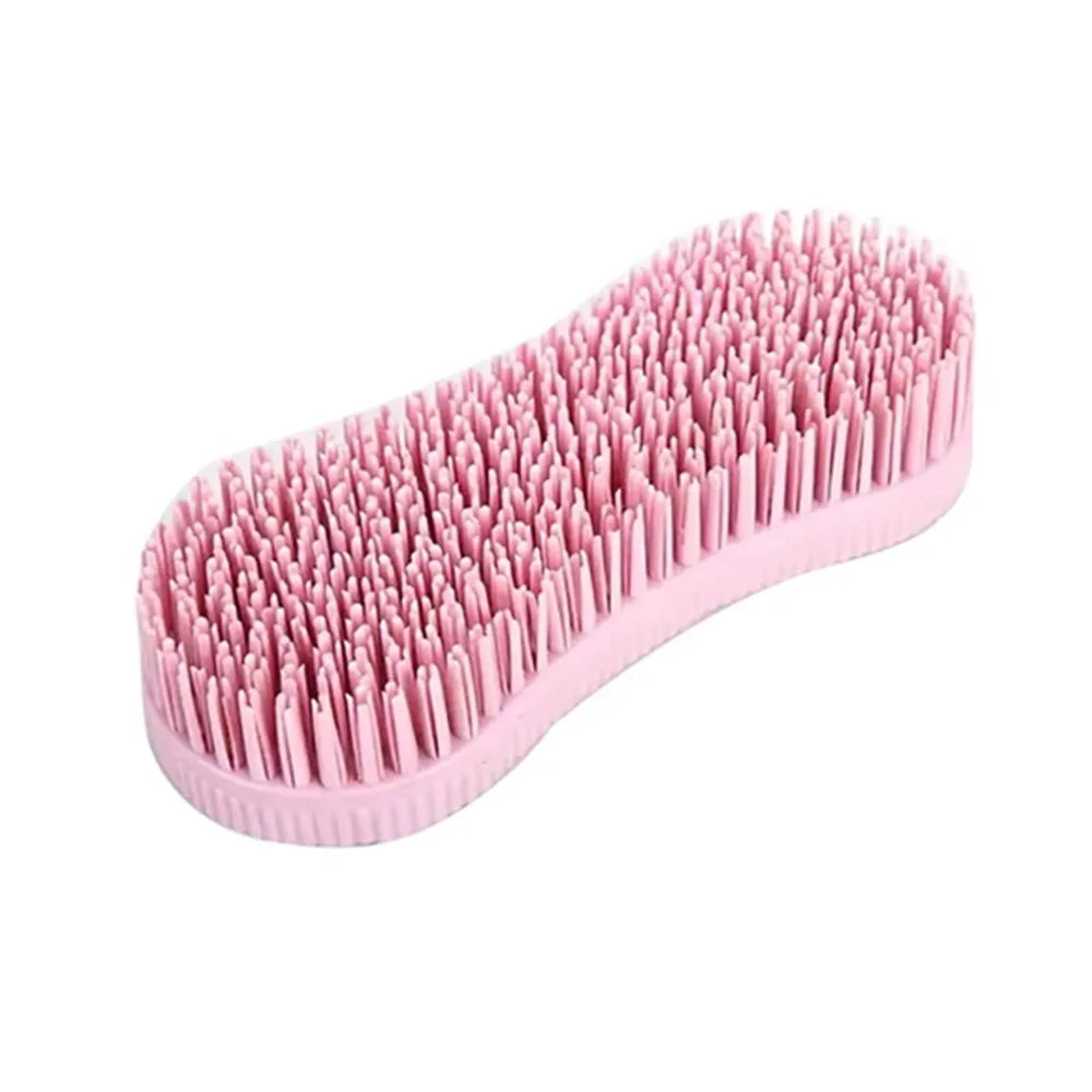 1Pcs Colorful Horse Grooming Brush Silicone Plastic Horse Accessories Hard Bristle Equestrian Massage Tool