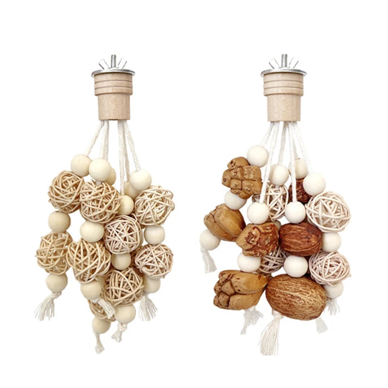 Funny Bird Chewing Toy Cotton Rope Pinecone Parrot Toy Bite Resistant Birds Tearing Toy Cockatiels Training Cage Toys Accessries