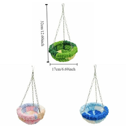 Bird Bed Hideout Warm Bird Hanging Hammock Thicken Bite Resistant Parrot Cotton Nest Comfortable Soft Bird Cage Swing Bird Cage
