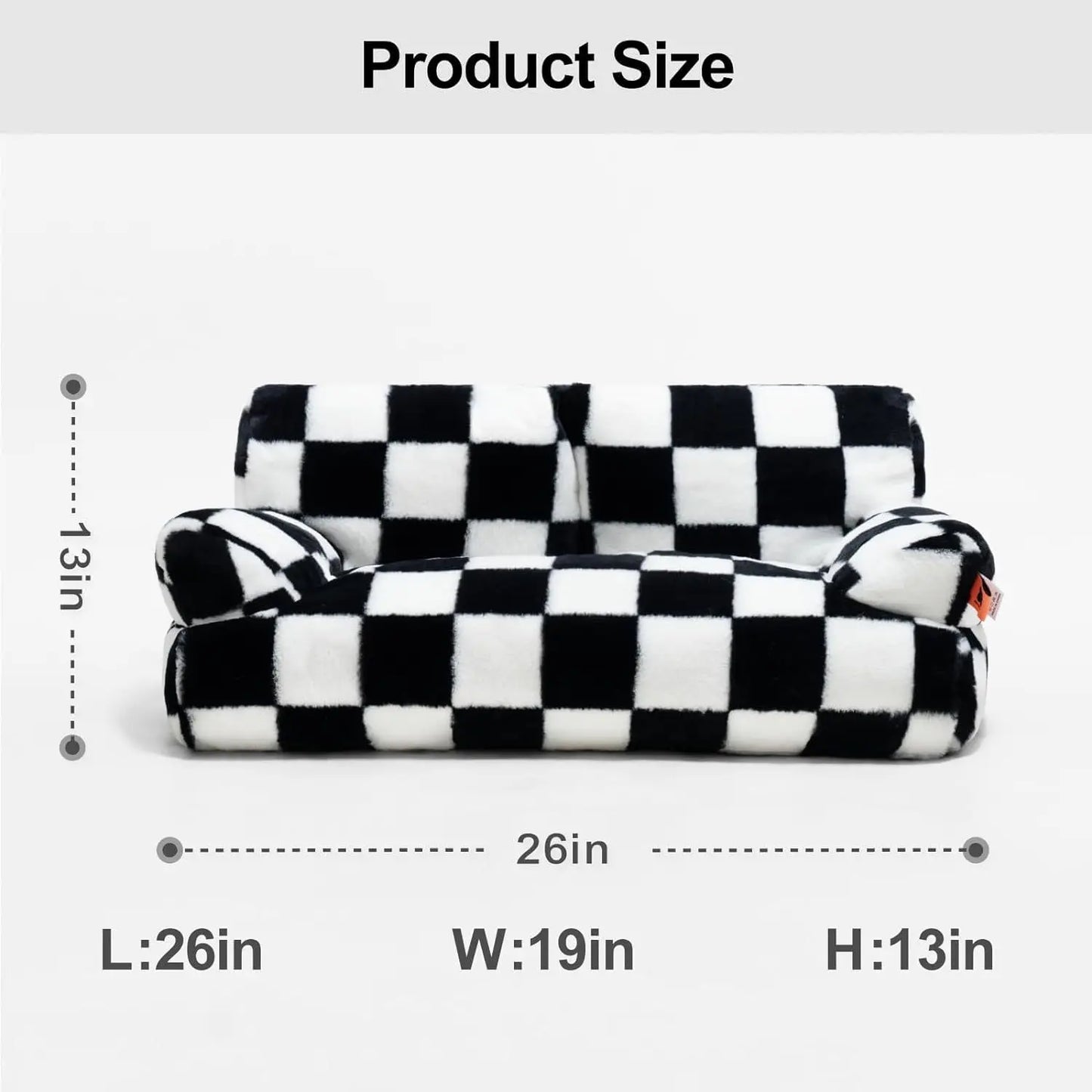Soft Pet Sofa Bed – Comfortable Cat & Dog Sleeping Bed with Lattice Design