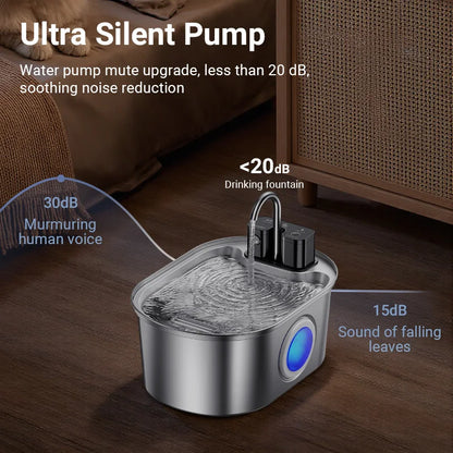 ROJECO 3.2L Automatic Pet Water Fountain – Wireless Smart Dispenser with 4000mAh Rechargeable Battery
