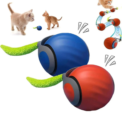 Speedy Tail 2.0 Electric Cat Toy – Automatic Rolling Ball with Dual Speed Modes