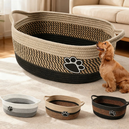Pet Toy Organizer Basket – Woven Storage Bin for Toys & Accessories