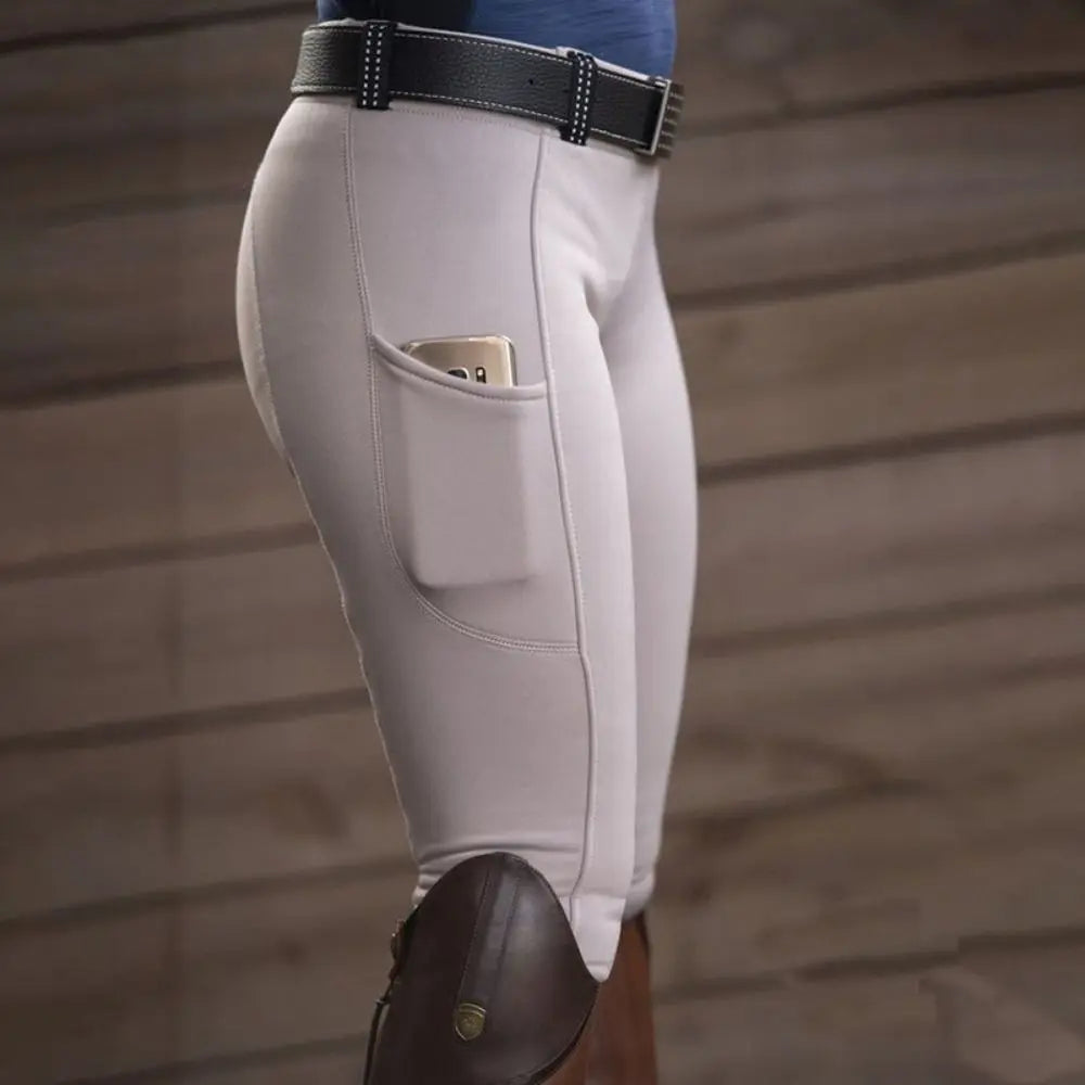 Anti-pilling Equestrian Pants Hip Lift Elastic Horse Racing Trousers Skinny with Phone Pocket Sports Leggings Horses Accessories
