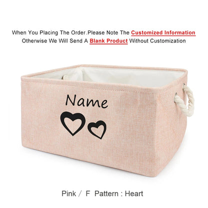 Custom Pet Storage Box – Dog Paw Basket for Toys, Clothes & Accessories