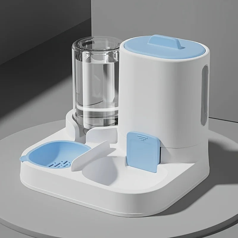 Spill-Proof Pet Feeder – Automatic Gravity Food & Water Station for Cats and Dogs
