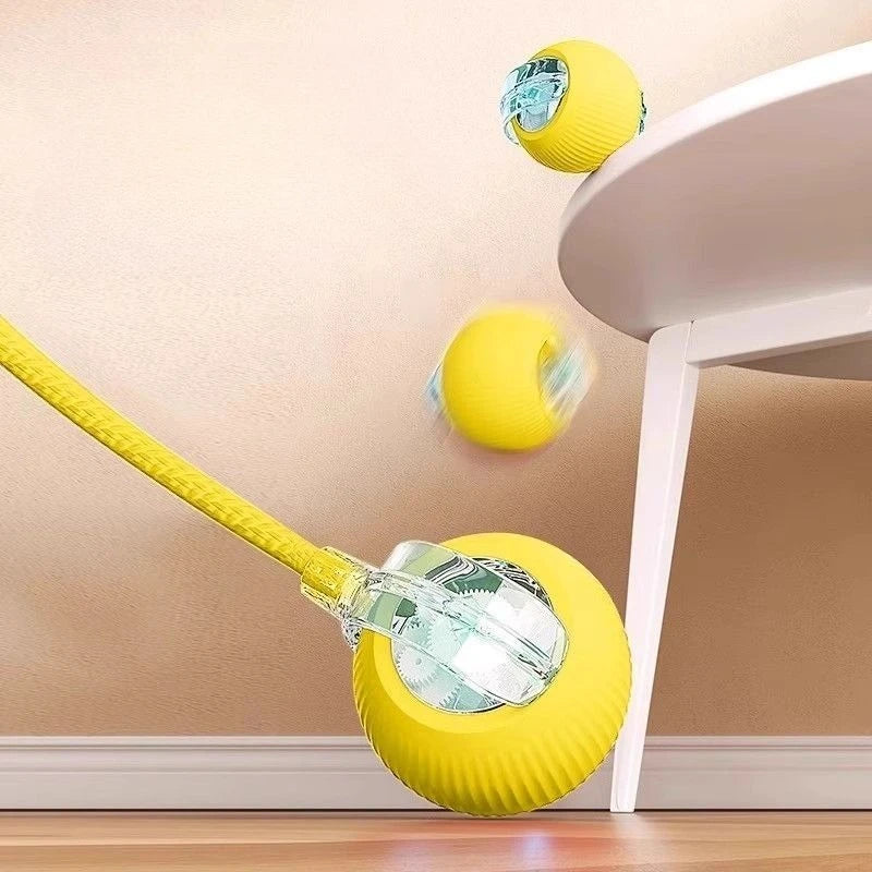 Smart Electric Cat Toy – Rolling Ball with Long Tail for Indoor Cats