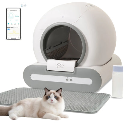 65L Automatic Cat Litter Box – Self-Cleaning Smart Pet Toilet with WiFi Control