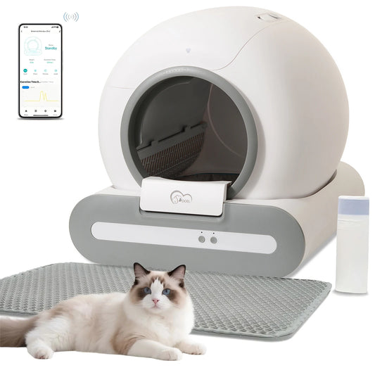 65L Automatic Cat Litter Box – Self-Cleaning Smart Pet Toilet with WiFi Control
