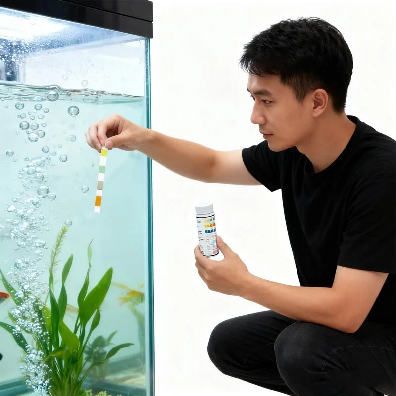 Aquarium Test Strips for Fish Tanks – pH & Ammonia Water Quality Tester