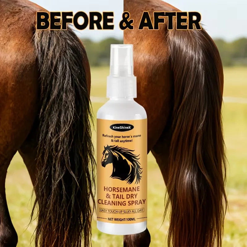 Horse Mane & Tail Detangler Spray – Leave-In Smoothing Conditioner for Horses